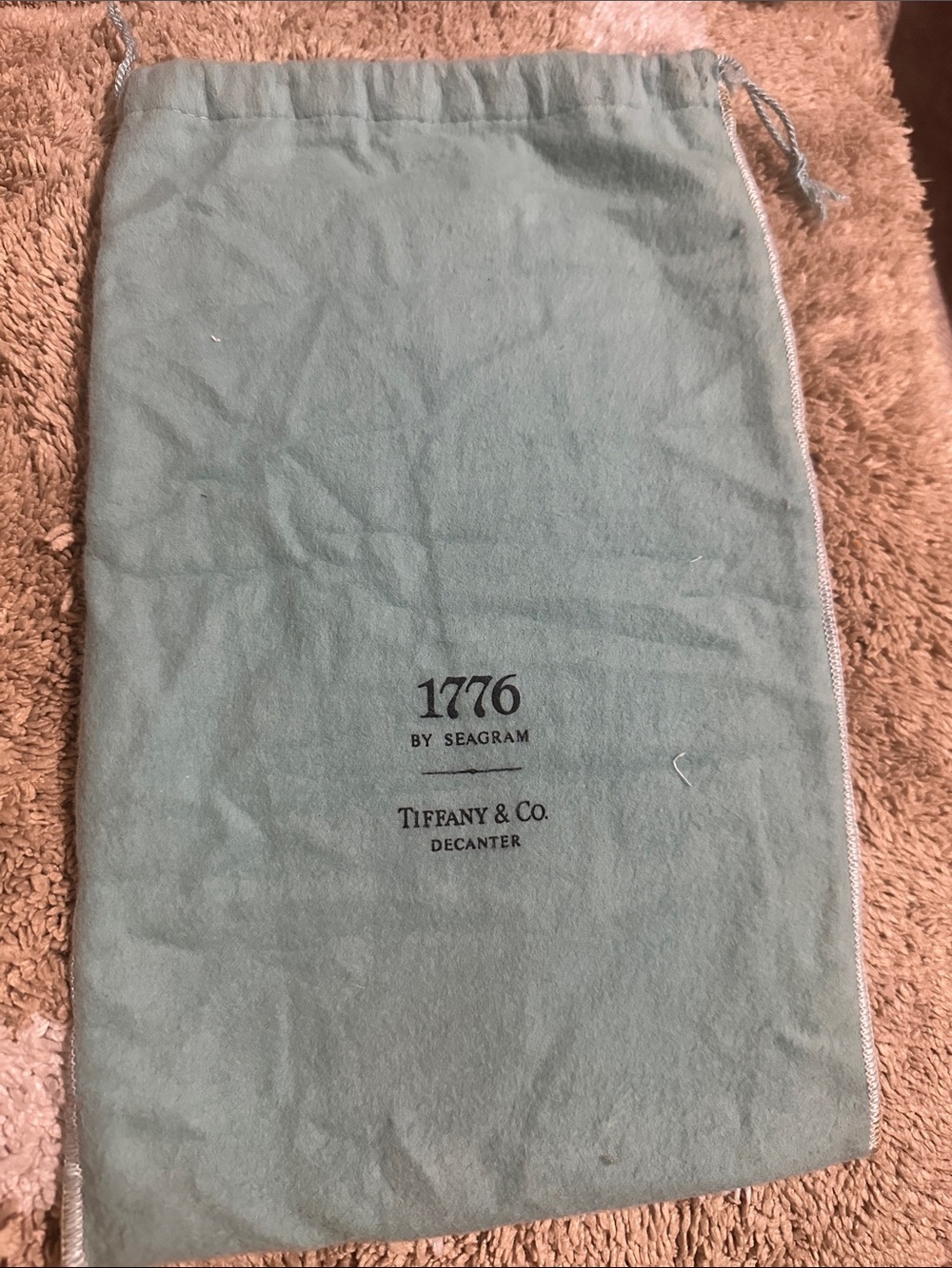 Tiffany & Co. light blue drawstring decanter pouch